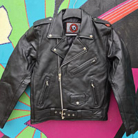 Classic Black Leather Motorcycle Jacket by Angry Young And Poor