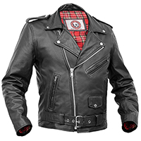 Submission Motorcycle Jacket With Tartan Liner by Angry Young And Poor - SALE M only