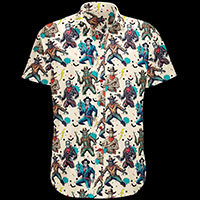 Cowboy Classic Monsters Button Up Shirt by Western Evil 