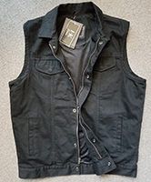 Black Denim Vest by I-K Denim With Zipper & Snaps