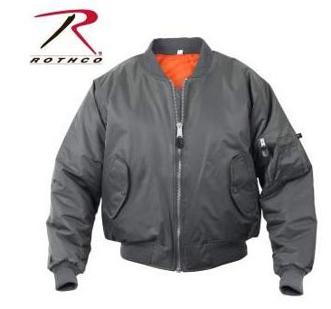 MA-1 Flight Jacket by Rothco- GUNMETAL GREY