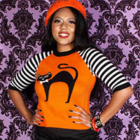 Scaredy Cat Mid Mod Sweater by The Oblong Box Shop - SALE