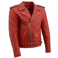 AYP Premium Motorcycle Jacket- RED leather (Sale price!)