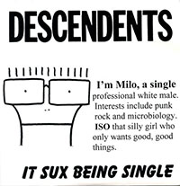 Descendents- It Sux Being Single 7" (White Vinyl)