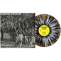 Cock Sparrer- Runnin' Riot '84 LP (Black Ice With White Splatter Vinyl))