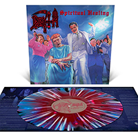 Death- Spiritual Healing LP (Silver Foil Cover, Tri-Color Merge Splatter Vinyl)