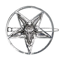 Baphomet Circle Hair Circle Clip by Kreepsville 666