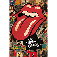 Rolling Stones- Tongue & Albums Collage Poster
