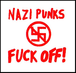 Nazi Punks Fuck Off cloth patch (cp331)