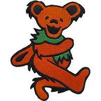 Grateful Dead- Orange Bear Embroidered Patch (ep1526)