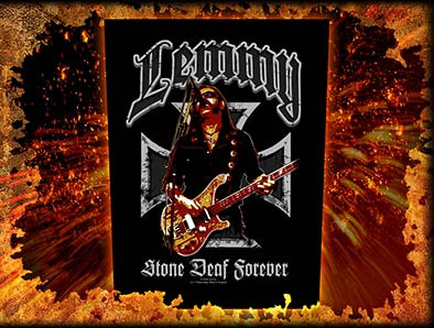 Lemmy (Motorhead)- Stone Deaf Forever Sewn Edge Back Patch (bp20)