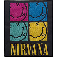 Nirvana- Happy Squares Embroidered Patch (ep1536)