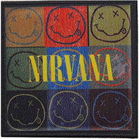 Nirvana- Distressed Happy Face Blocks Embroidered Patch (ep1539)