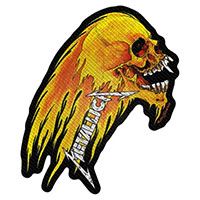 Metallica- Flaming Skull Woven Patch (ep1391)
