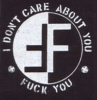 Fear- I Don't Care About You cloth patch (cp395)