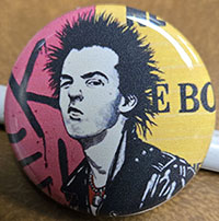 Sid Vicious- Pink & Yellow pin (pin-C565)