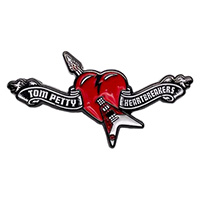 Tom Petty- Heart & Banner Enamel Pin (mp188)