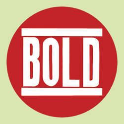 Bold- Logo (White On Red) pin (pinX475)