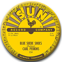 Sun Records- Carl Perkins 'Blue Suede Shoes' Pin (pinX562)