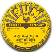 Sun Records- Jerry Lee Lewis 'Great Balls Of Fire' Pin (pinX564)