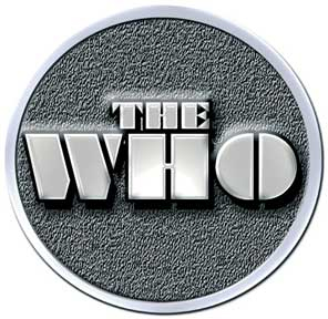 Who- Chrome Stencil Logo metal stick back pin (MP168) (Sale price!)