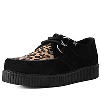 Black & Leopard Viva II Low Creeper by Tred Air UK - SALE men's 9 / women's 11 only