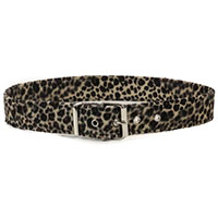 Fuzzy Brown Leopard belt by Funk Plus