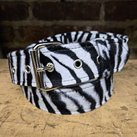 Fuzzy Zebra Belt by Funk Plus