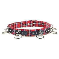 Bondage Belt in Red Plaid by Funk Plus