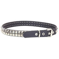2 Rows Of Pyramids on a BLACK CANVAS belt by Funk Plus (Vegan)
