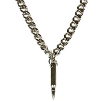 Bullet Pendant & Chain by Funk Plus (Nickel/Nickel)