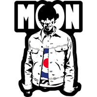 Keith Moon- Pic & Logo sticker (st55)