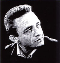 Johnny Cash- Face sticker (st792)