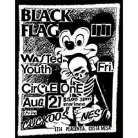 Black Flag- Wasted Youth Flyer sticker (st983)