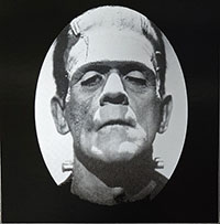 Frankenstein- Oval Pic sticker (st1284)