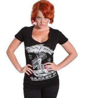 Synn & Sons Casket Co. Girls V Neck t-shirt by Se7en Deadly - SALE