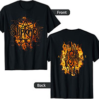 Slipknot- Fire Logo on front, All Hope Is Gone on back on a black shirt