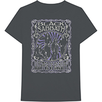Black Sabbath- Master Of Reality on a charcoal shirt