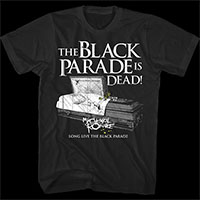 My Chemical Romance- The Black Parade Is Dead (open coffin) on a black shirt