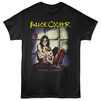 Alice Cooper- Straight Jacket on a black shirt