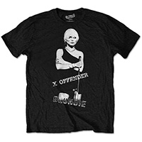 Blondie- X Offender on a black shirt