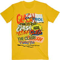 Clash- Singles on a yellow shirt