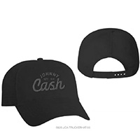 Johnny Cash- Est 1932 on a black trucker hat