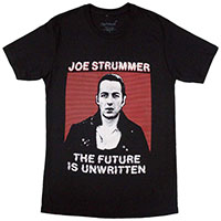 Joe Strummer- The Future Is Unwritten on a black shirt