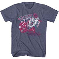 Killer Klowns From Outer Space- Squeeze on a heather blue shirt
