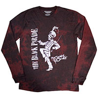 My Chemical Romance- The Black Parade on a red garment wash long sleeve shirt