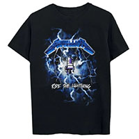 Metallica- Ride The Lightning (Blue Lightning) on a black shirt