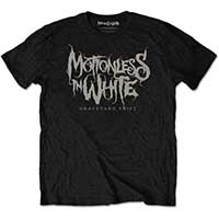 Motionless In White- Graveyard Shift on a black shirt