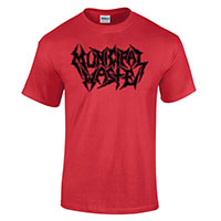 Municipal Waste- Logo on a red shirt