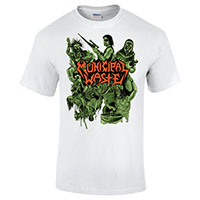 Municipal Waste- Collage on front, Symbol on back on a white shirt